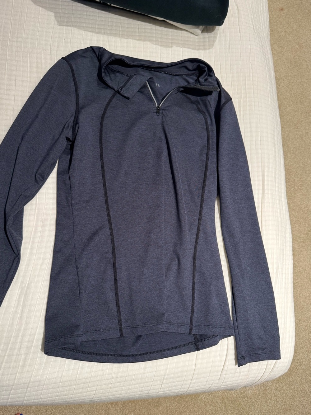 Navy Quarter-Zip Athletic Top